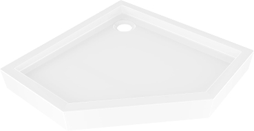 Mexen Flow+ Fünfeck-Duschwanne 80 x 80 cm, weiß glänzend - 46P108080H