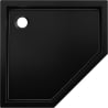 Mexen Flow+ Fünfeck-Duschwanne 80 x 80 cm, Schwarz Matt - 46P708080H