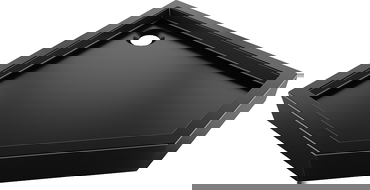 Mexen Flow+ Fünfeck-Duschwanne 100 x 100 cm, schwarz matt - 46P701010H