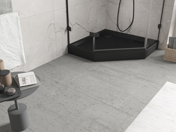 Mexen Flow+ Fünfeck-Duschwanne 100 x 100 cm, schwarz matt - 46P701010H