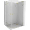 Mexen Lunar L Halbrunde Duschkabine rechts schwenkbar 100 x 90 cm, transparent, gebürstetes Gold - 833L-100P-090L-55-00