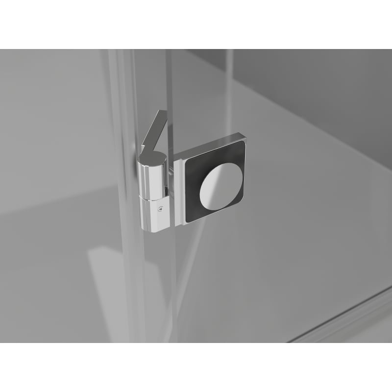 Mexen Lunar Duo Duschkabine, schwenkbar, 80 x 80 cm, transparent, Chrom - 834-080L-080P-01-00