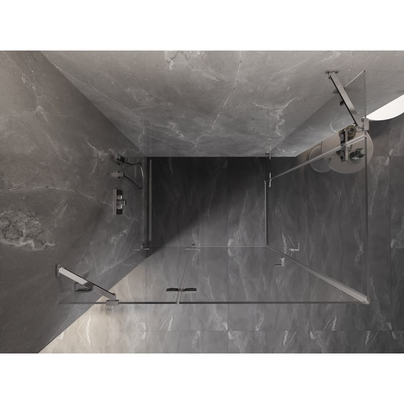 Mexen Lunar Duo Duschkabine schwenkbar links 90 x 85 cm, transparent, chrom - 834-090L-085P-01-00