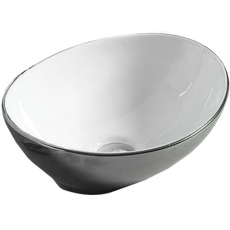 Mexen Elza Aufsatzwaschbecken 40 x 33 cm, silber/weiß - 21014079