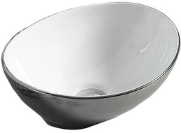 Mexen Elza Aufsatzwaschbecken 40 x 33 cm, silber/weiß - 21014079