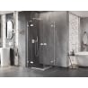 Mexen Lunar Duo Duschkabine, 70 x 70 cm, transparent, weiß - 834-070L-070P-20-00
