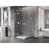 Mexen Lunar Duo Duschkabine Drehbar 75 x 75 cm, Transparent, Weiß - 834-075L-075P-20-00