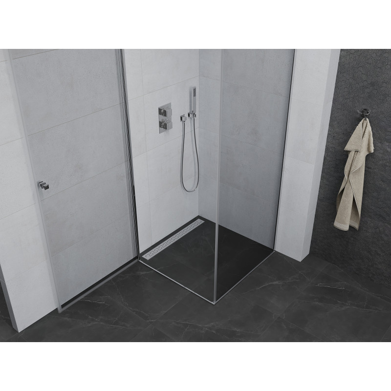 Mexen Pretoria schwenkbare Duschkabine 90 x 90 cm, transparent, Chrom - 852-090-090-01-00