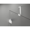 Mexen Lunar Duo Duschkabine mit linker Drehtür 100 x 85 cm, transparent, weiß - 834-100L-085P-20-00
