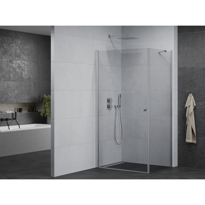 Mexen Pretoria Duschkabine mit Drehflügeltür 75 x 90 cm, transparent, Chrom - 852-075-090-01-00