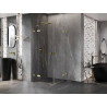Mexen Lunar Duo Duschkabine schwenkbar 75 x 75 cm, transparent, gold - 834-075L-075P-50-00