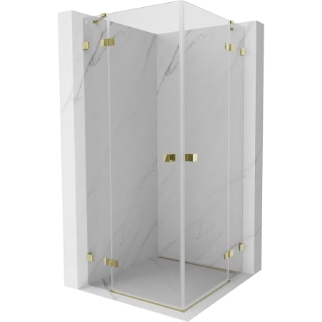 Mexen Lunar Duo Schiebetür-Duschkabine 85 x 85 cm, transparent, gold - 834-085L-085P-50-00