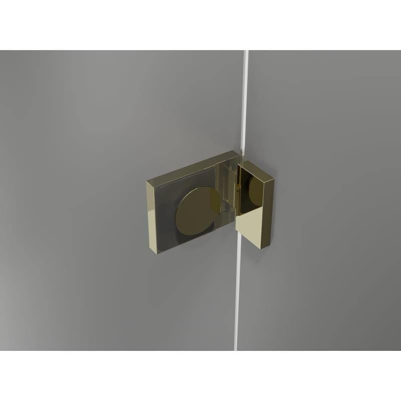 Mexen Lunar Duo Duschkabine Schwingtür links 90 x 75 cm, transparent, gold - 834-090L-075P-50-00