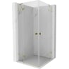 Mexen Lunar Duo Duschkabine schwenkbar 90 x 90 cm, transparent, gold - 834-090L-090P-50-00