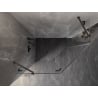 Mexen Lunar fünfeckige Duschkabine, links öffnend 100 x 90 cm, transparent, Gun Metal - 831-100L-090P-95-00-L