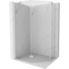 Mexen Lunar Fünfeckige Duschkabine, links öffnend, 100 x 80 cm, transparent, gebürsteter Nickel - 831-100L-080P-97-00-L