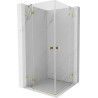 Mexen Lunar Duo Duschkabine mit Schwingtür 105 x 105 cm, transparent, gold - 834-105L-105P-50-00