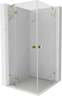Mexen Lunar Duo Pendelduschkabine 120 x 120 cm, transparent, gold - 834-120L-120P-50-00