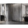 Mexen Lunar Duo Duschkabine schwenkbar links 85 x 80 cm, transparent, gold gebürstet - 834-085L-080P-55-00