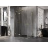 Mexen Lunar Duo Duschkabine, schwenkbar, links 90 x 85 cm, transparent, gebürstetes Gold - 834-090L-085P-55-00
