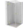 Mexen Lunar Duo Duschkabine Schwingtür 95 x 95 cm, transparent, gebürstet gold - 834-095L-095P-55-00