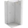 Mexen Lunar Duschkabine fünfeckig, schwenkbar rechts 90 x 90 cm, transparent, gold - 831-090P-090L-50-00-P