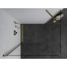 Mexen Pretoria Duschekabine zum Kippen 90 x 100 cm, transparent, gold - 852-090-100-50-00
