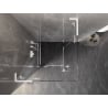 Mexen Lunar L Duo Duschkabine zum Öffnen 75 x 75 cm, transparent, weiß - 834L-075L-075P-20-00