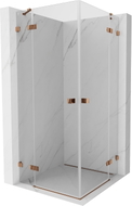 Mexen Lunar Duo Duschkabine schwenkbar 90 x 90 cm, transparent, Roségold - 834-090L-090P-60-00