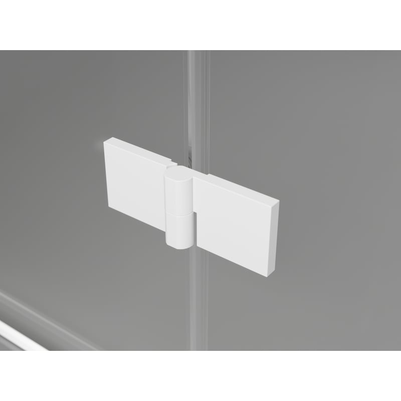 Mexen Lunar L Duo Duschkabine, schwenkbar, 80 x 70 cm, transparent, weiß - 834L-080L-070P-20-00