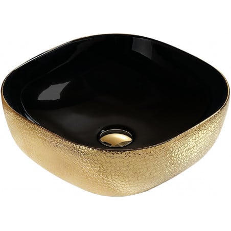 Mexen Vera Aufsatzwaschbecken 42 x 42 cm, gold/schwarz - 21074177