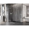 Mexen Lunar L Duo Duschkabine schwenkbar 80 x 80 cm, transparent, weiß - 834L-080L-080P-20-00