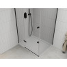 Mexen Roma Pendelduschkabine 120 x 70 cm, transparent, schwarz + Flat-Duschtasse, weiß - 854-120-070-70-00-4010B