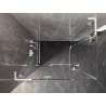 Mexen Lunar L Duo Duschkabine linksseitig 95 x 75 cm, transparent, weiß - 834L-095L-075P-20-00