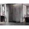 Mexen Lunar Duo Duschkabine schwenkbar links 105 x 80 cm, transparent, Roségold - 834-105L-080P-60-00