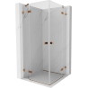 Mexen Lunar Duo Duschkabine schwenkbar 110 x 110 cm, transparent, Roségold - 834-110L-110P-60-00