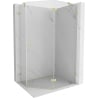 Mexen Lunar fünfeckige rechte Duschkabine 100 x 80 cm, transparent, gebürstetes Gold - 831-100P-080L-55-00-P