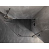 Mexen Lunar Fünfeck-Duschkabine rechts angeschlagen 100 x 80 cm, transparent, gebürstetes Gun Gray - 831-100P-080L-66-00-P