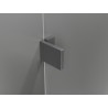 Mexen Lunar Fünfeck-Duschkabine rechts angeschlagen 100 x 80 cm, transparent, gebürstetes Gun Gray - 831-100P-080L-66-00-P