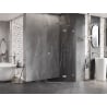Mexen Lunar Fünfeck-Duschkabine schwenkbar rechts 80 x 80 cm, transparent, gebürstetes Nickel - 831-080P-080L-97-00-P