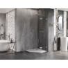 Mexen Lunar Fünfeck-Duschkabine rechts schwenkbar 100 x 100 cm, transparent, gebürstetes Nickel - 831-100P-100L-97-00-P