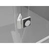 Mexen Lunar L Duo Duschkabine schwenkbar links 100 x 75 cm, transparent, weiß - 834L-100L-075P-20-00