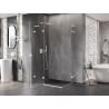 Mexen Lunar L Duo Duschkabine schwenkbar links 110 x 75 cm, transparent, weiß - 834L-110L-075P-20-00
