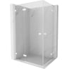 Mexen Lunar L Duo Duschkabine Schwingtür links 110 x 105 cm, transparent, weiß - 834L-110L-105P-20-00