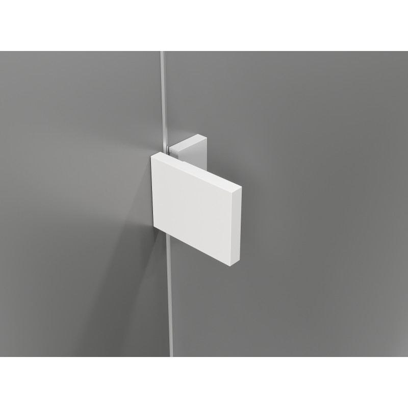 Mexen Lunar L Duo Duschkabine schwenkbar 110 x 110 cm, transparent, weiß - 834L-110L-110P-20-00