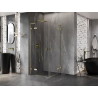 Mexen Lunar L Duo Duschkabine schwenkbar 70 x 70 cm, transparent, gold - 834L-070L-070P-50-00