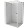 Mexen Lunar L Duo Schwenkbare Duschkabine links 80 x 70 cm, transparent, gold - 834L-080L-070P-50-00