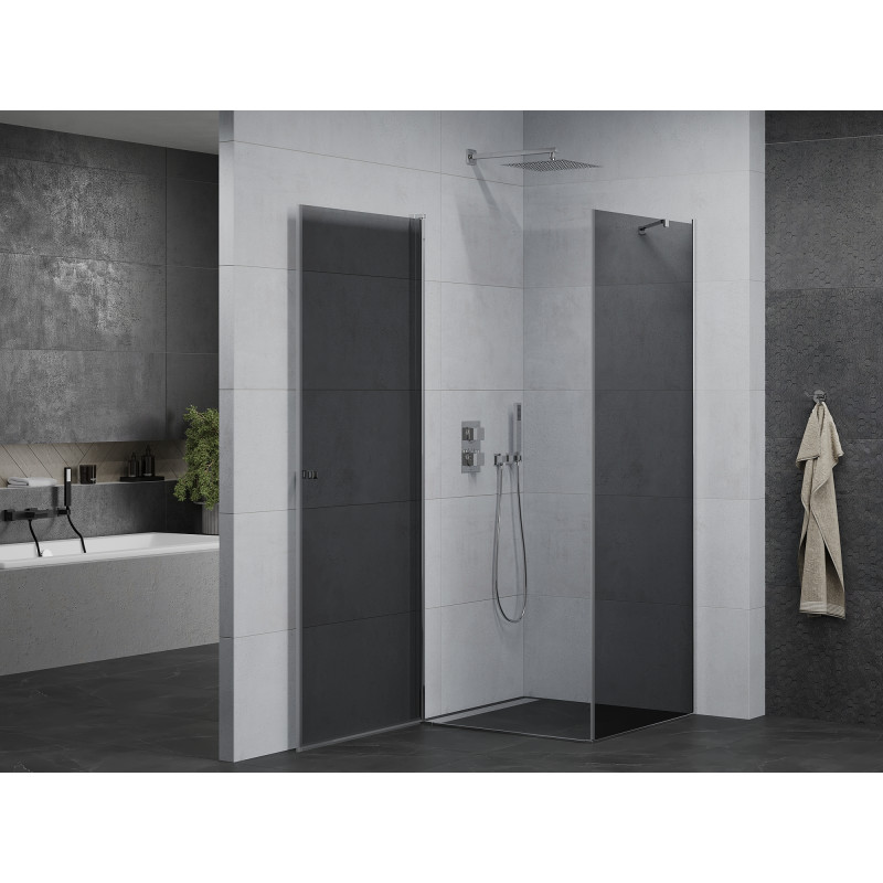 Mexen Pretoria duschkabine 80 x 80 cm, grafit, chrom - 852-080-080-01-40