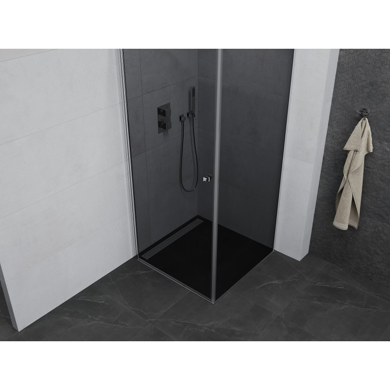 Mexen Pretoria duschkabine 80 x 80 cm, grafit, chrom - 852-080-080-01-40