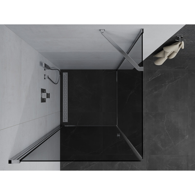 Mexen Pretoria duschkabine 80 x 80 cm, grafit, chrom - 852-080-080-01-40